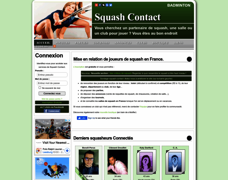 Squash-contact.com thumbnail