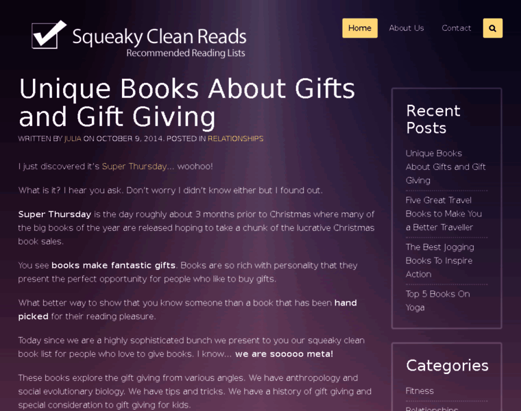 Squeakycleanreads.com thumbnail