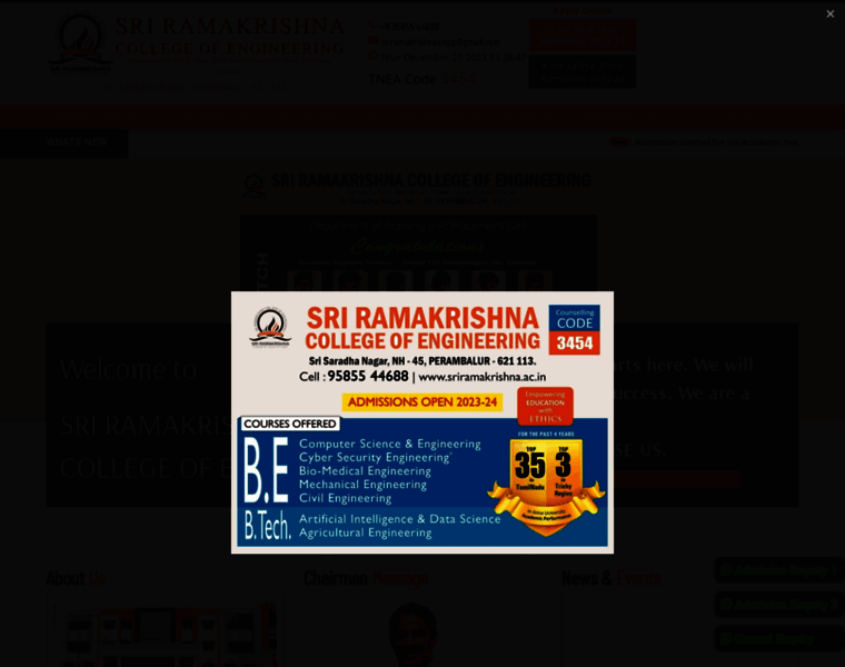 Sriramakrishna.ac.in thumbnail