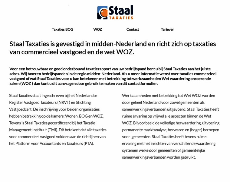 Staaltaxaties.nl thumbnail