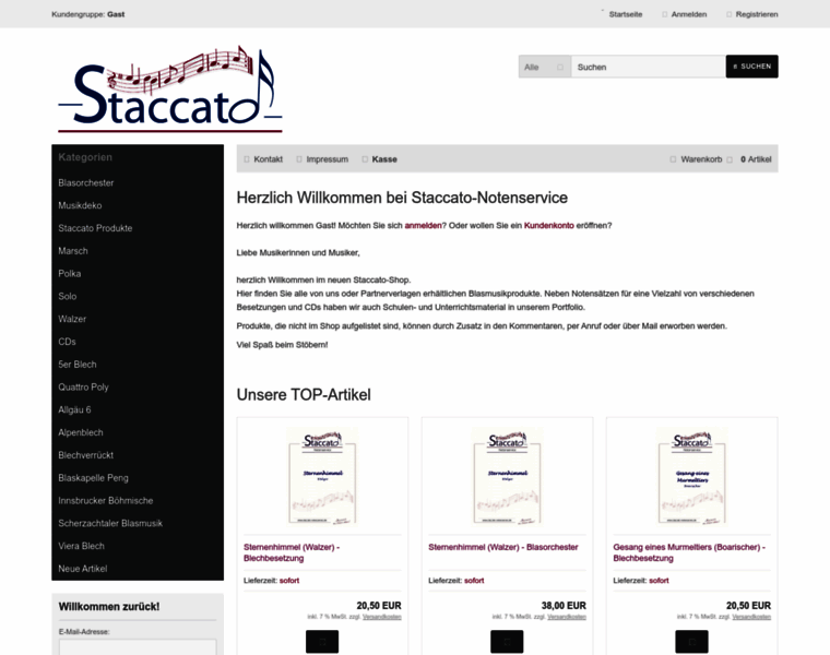 Staccato-notenservice.de thumbnail