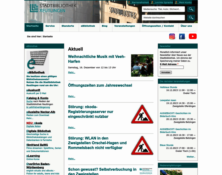 Stadtbibliothek-reutlingen.de thumbnail