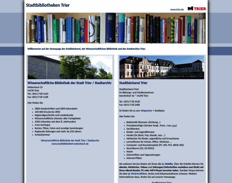 Stadtbibliotheken-trier.de thumbnail
