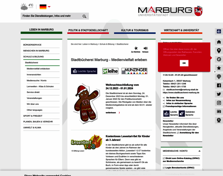 Stadtbuecherei-marburg.de thumbnail