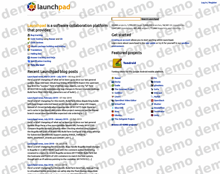 Staging.launchpad.net thumbnail