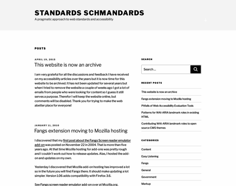 Standards-schmandards.com thumbnail