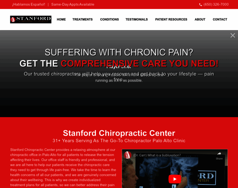 Stanfordchiropractic.com thumbnail