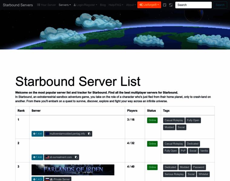 Starbound-servers.net thumbnail
