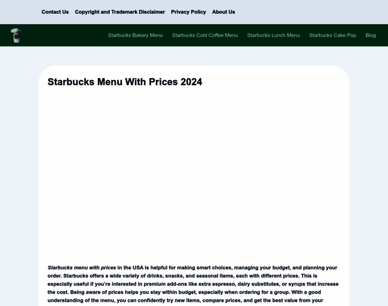 Starbucksmenuprice.net thumbnail