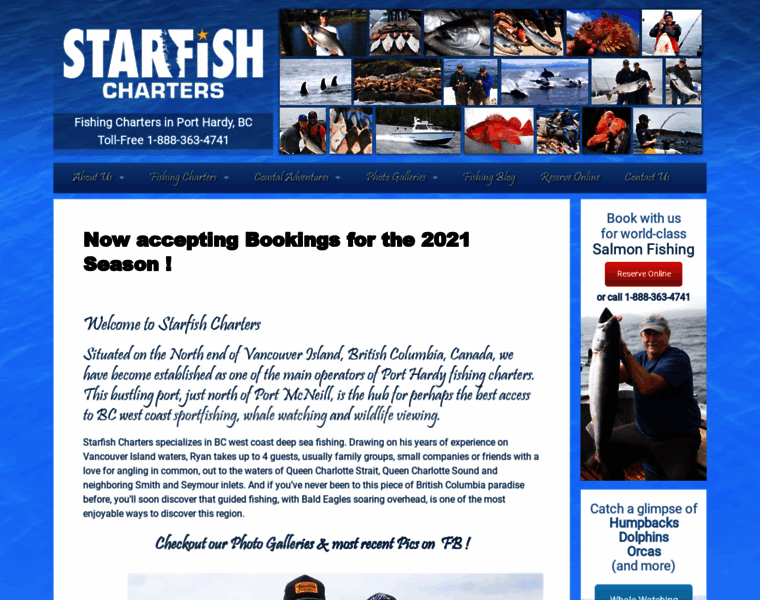 Starfishcharters.com thumbnail