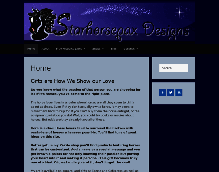 Starhorsepaxdesigns.com thumbnail