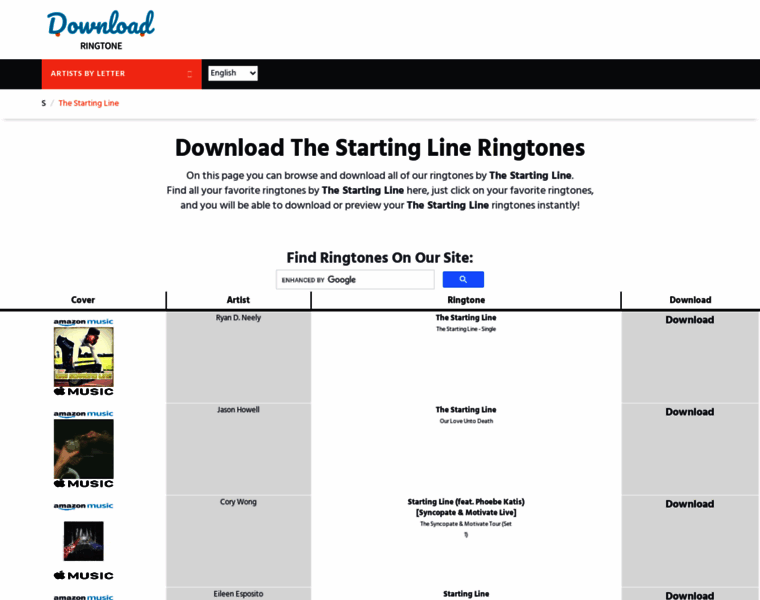 Startingline.download-ringtone.com thumbnail