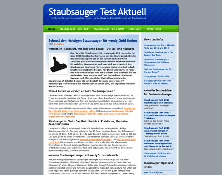 Staubsauger-test-aktuell.de thumbnail