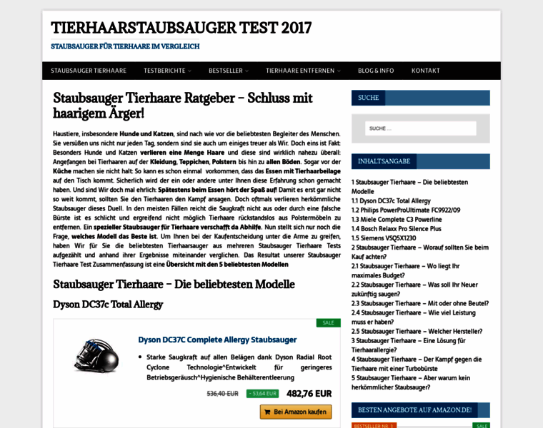 Staubsauger-tierhaare.com thumbnail