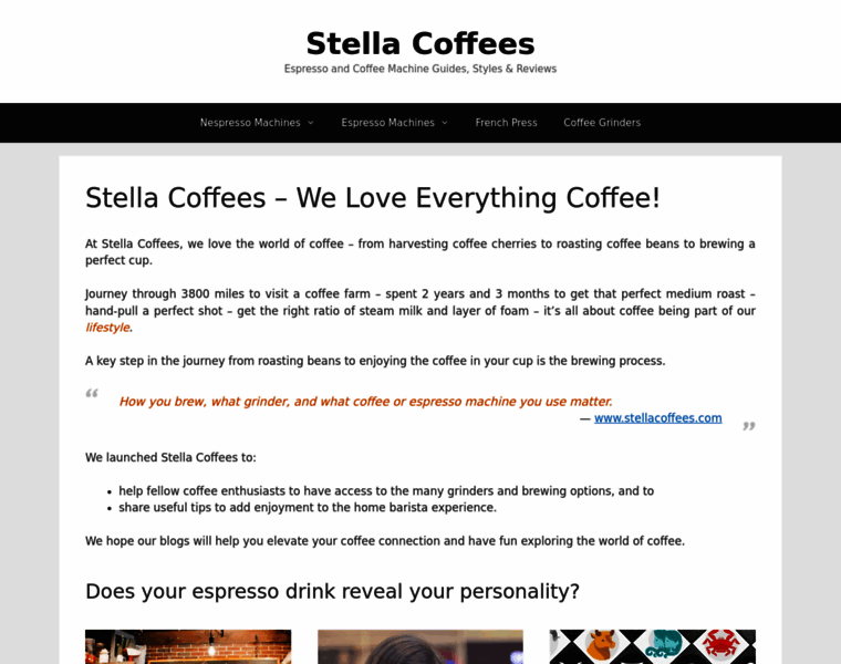 Stellacoffees.com thumbnail