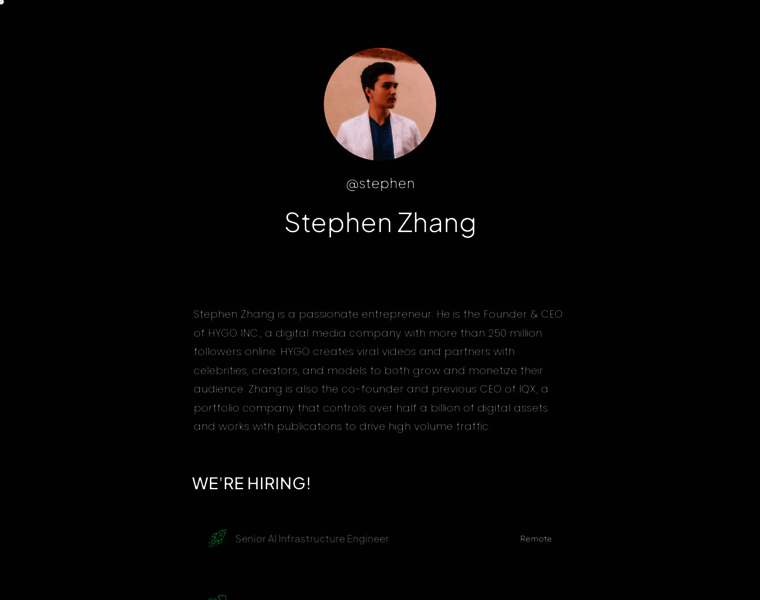Stephenzhang.com thumbnail Stephenzhang.com thumbnail