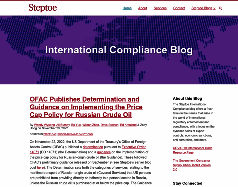 Steptoeinternationalcomplianceblog.com thumbnail