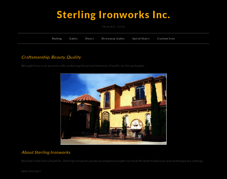 Sterlingironworks.com thumbnail