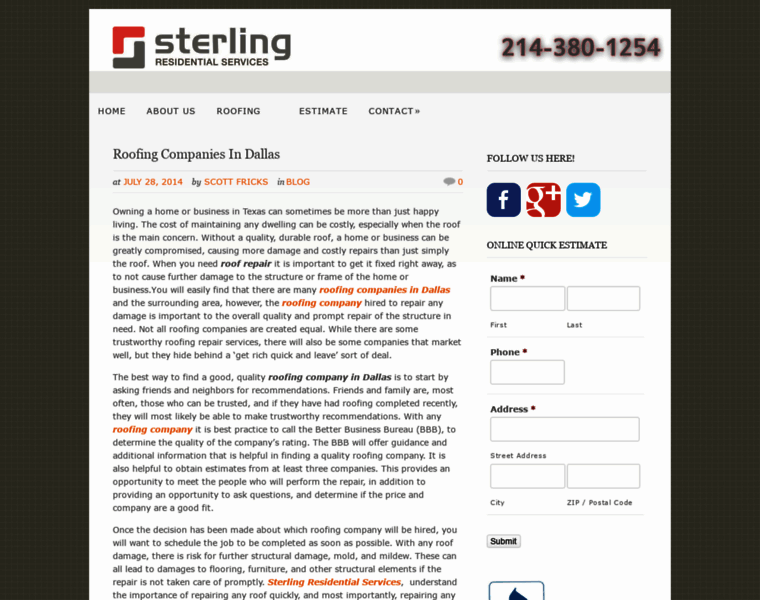 Sterlingresidentialservices.com thumbnail