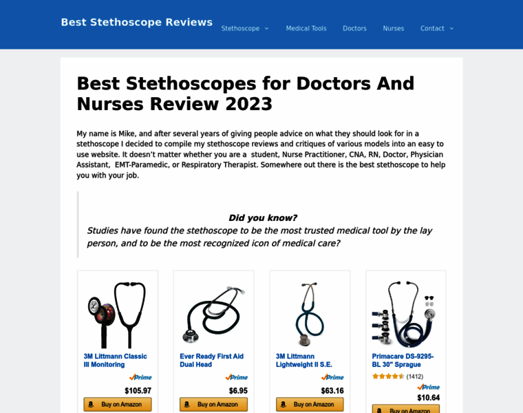 Stethoscopesreview.com thumbnail