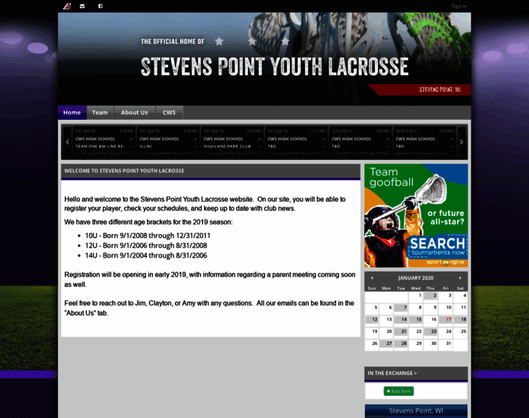 Stevenspointyouthlacrosse.org thumbnail