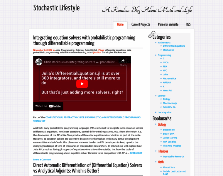 Stochasticlifestyle.com thumbnail