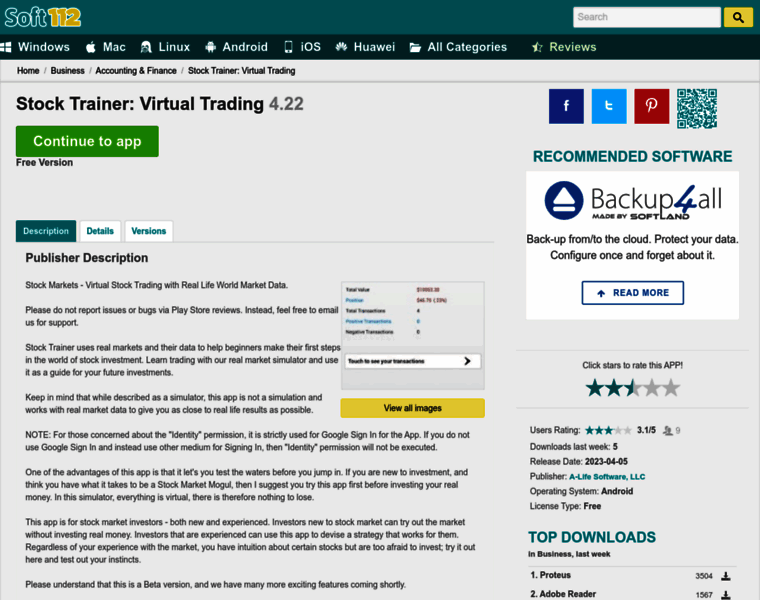 Stock-trainer-virtual-trading.soft112.com thumbnail
