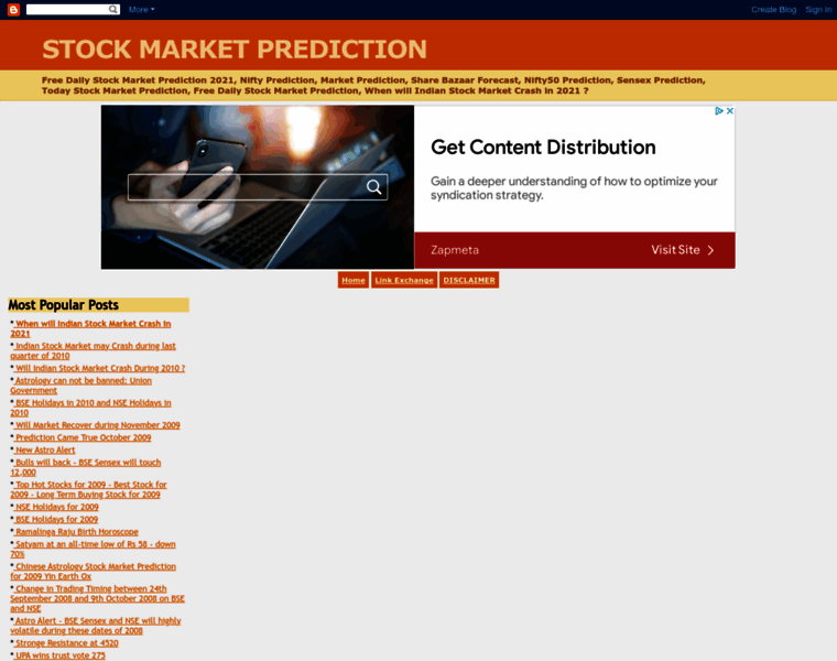 Stockmarketprediction.blogspot.com thumbnail