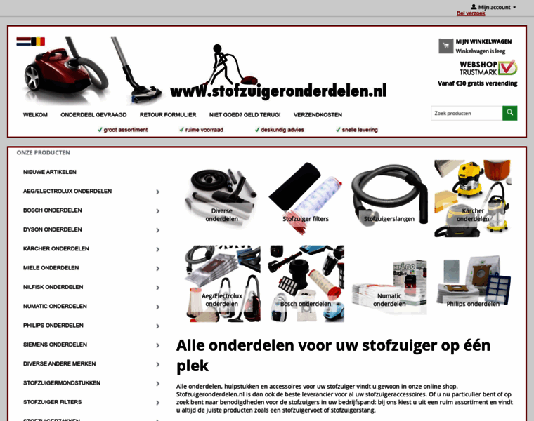Stofzuigeronderdelen.nl thumbnail