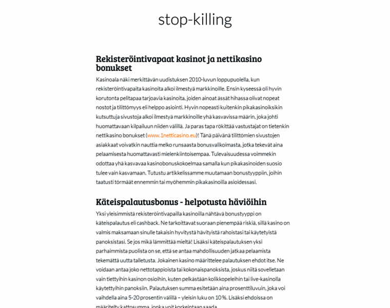 Stop-killing.org thumbnail