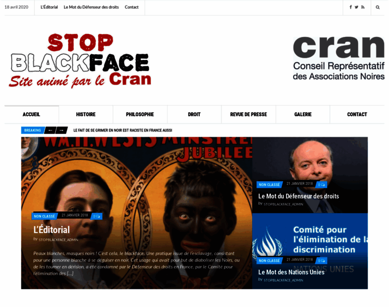 Stopblackface.fr thumbnail