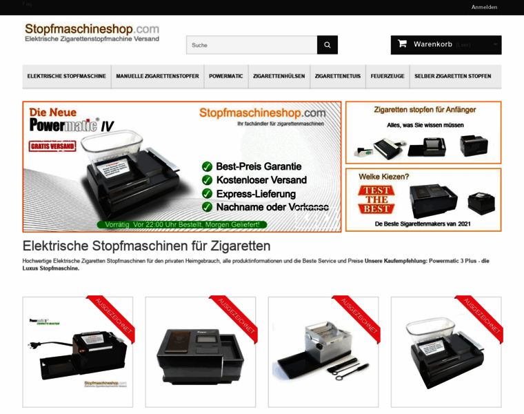 Stopfmaschineshop.com thumbnail