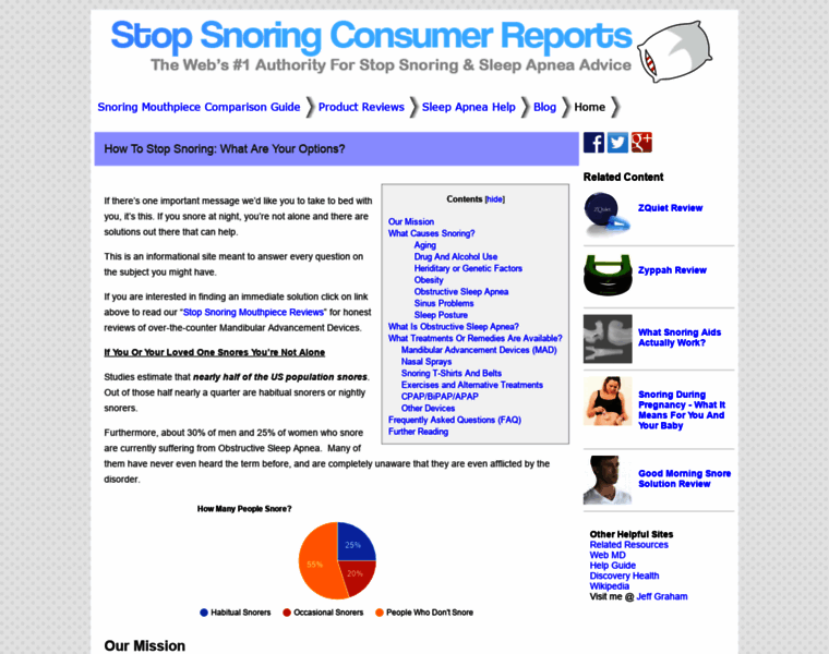 Stopsnoringconsumerreports.com thumbnail