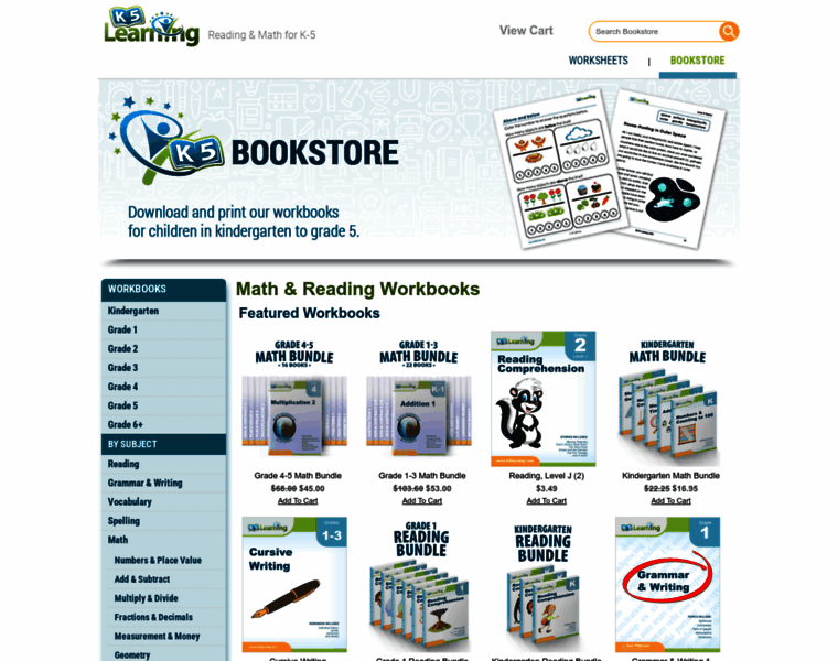 Store.k5learning.com thumbnail
