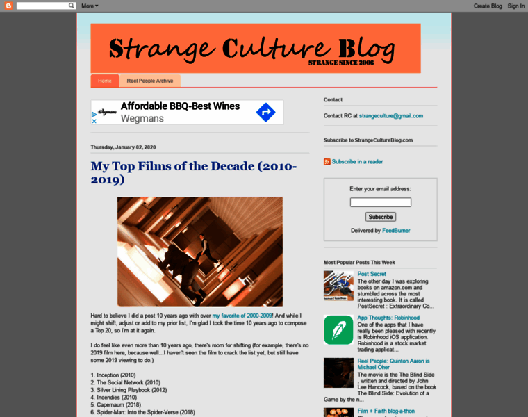Strangecultureblog.com thumbnail