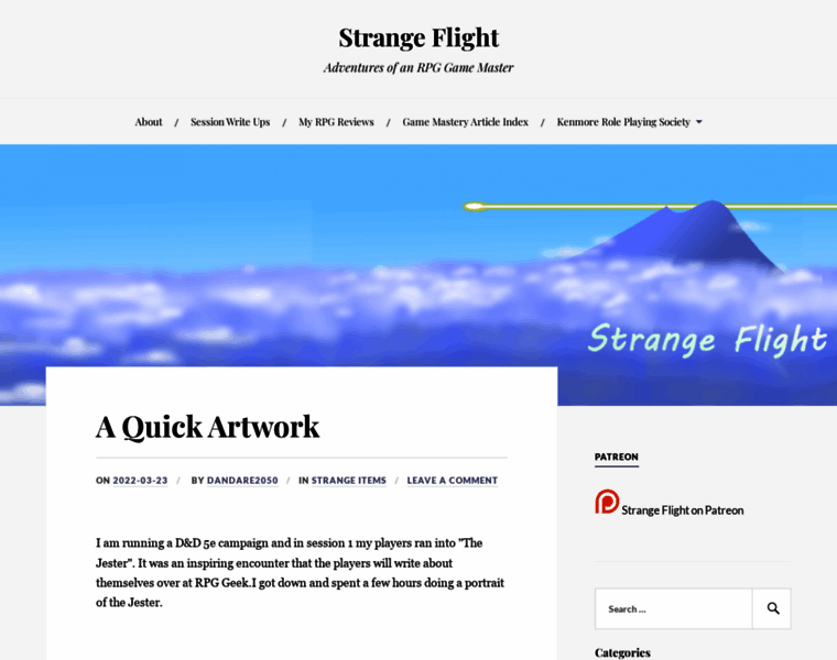 Strangeflight.blog thumbnail