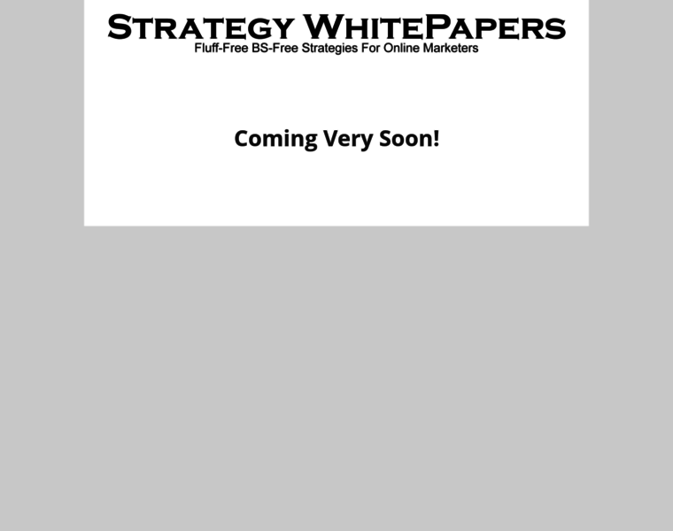 Strategywhitepapers.com thumbnail