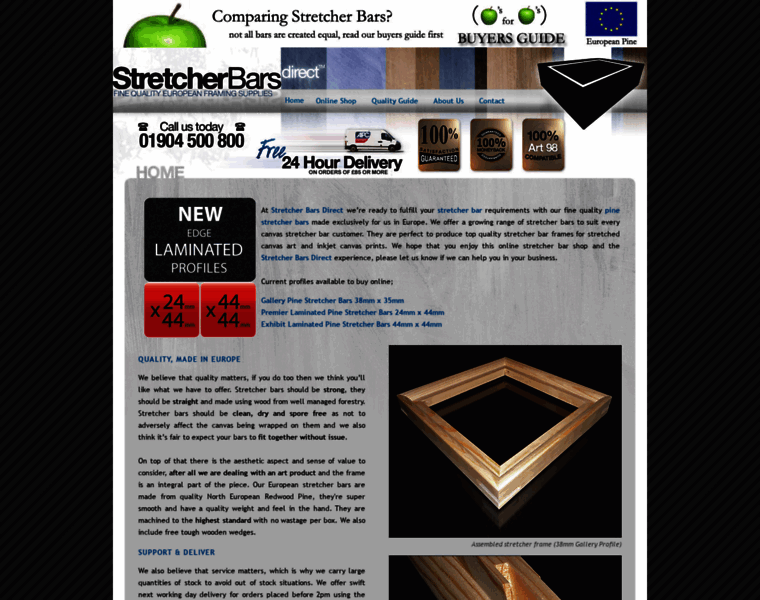 Stretcherbarsdirect.co.uk thumbnail