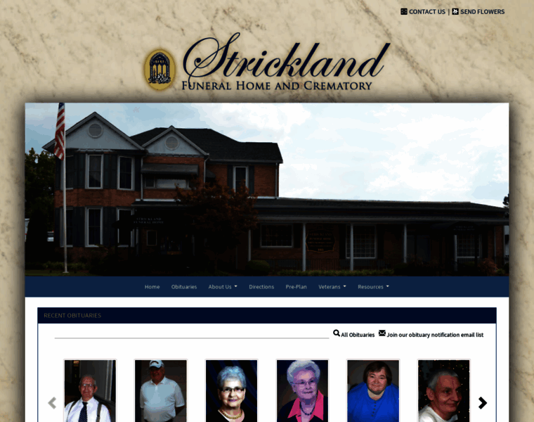 Stricklandfuneralhome.net thumbnail
