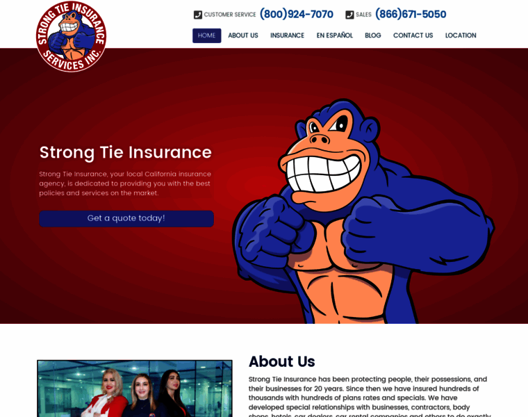 Strongtieinsurance.com thumbnail