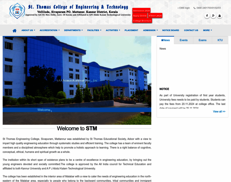 Stthomaskannur.ac.in thumbnail Stthomaskannur.ac.in thumbnail