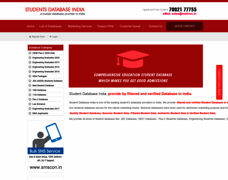 Studentdatabaseindia.com thumbnail