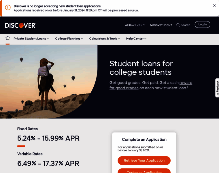 Studentloans.discover.com thumbnail