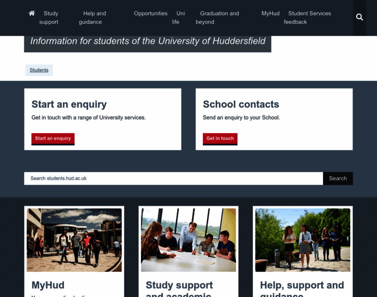 Students.hud.ac.uk thumbnail