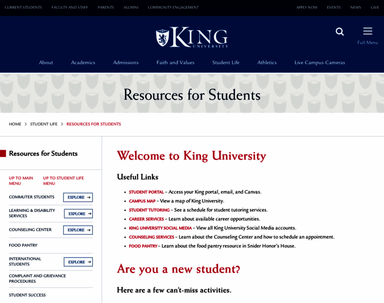 Students.king.edu thumbnail