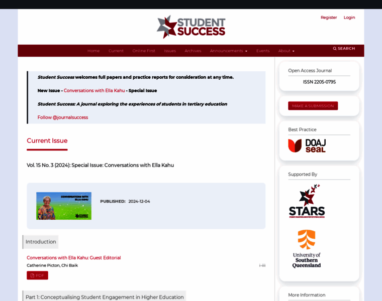 Studentsuccessjournal.org thumbnail