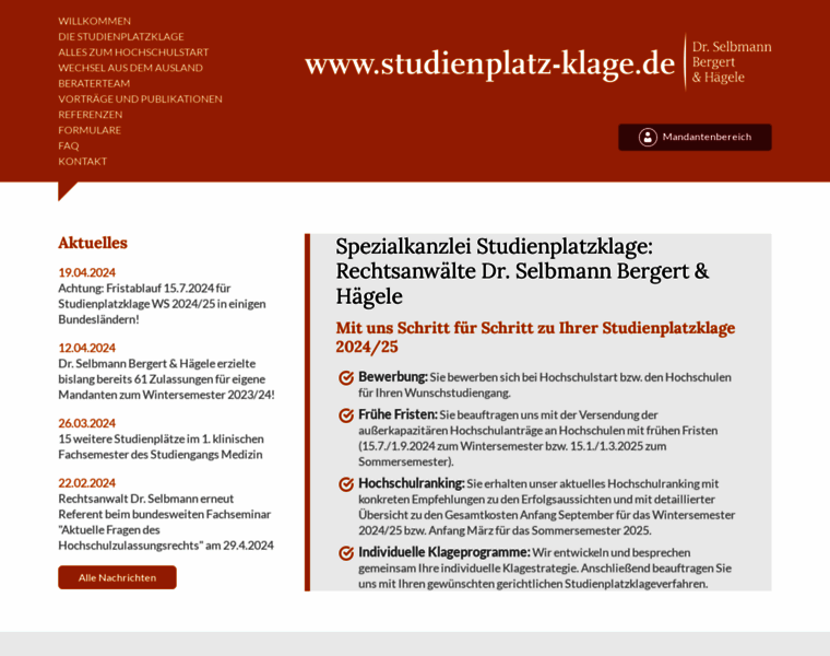 Studienplatz-klage.de thumbnail