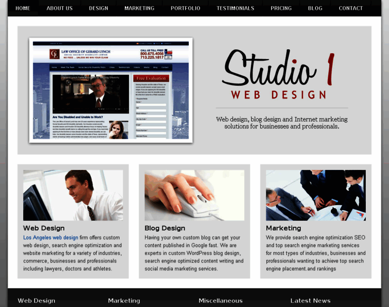 Studio1webdesign.com thumbnail