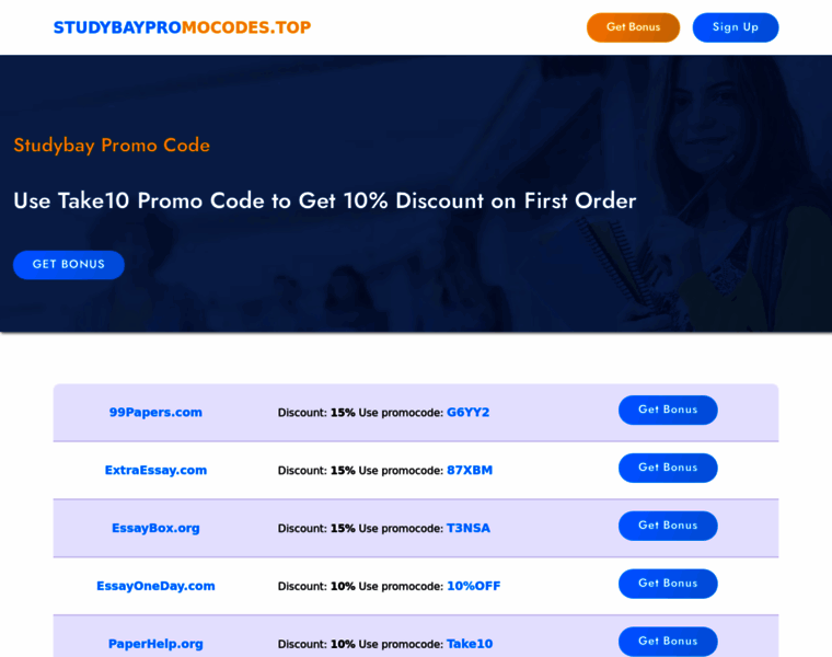 Studybaypromocodes.top thumbnail