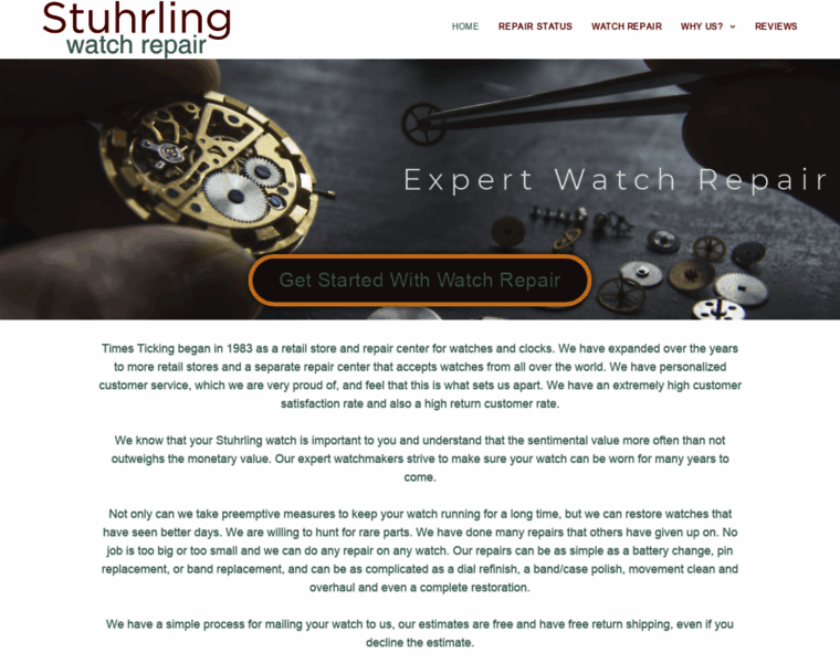 Stuhrlingwatchrepair.com thumbnail